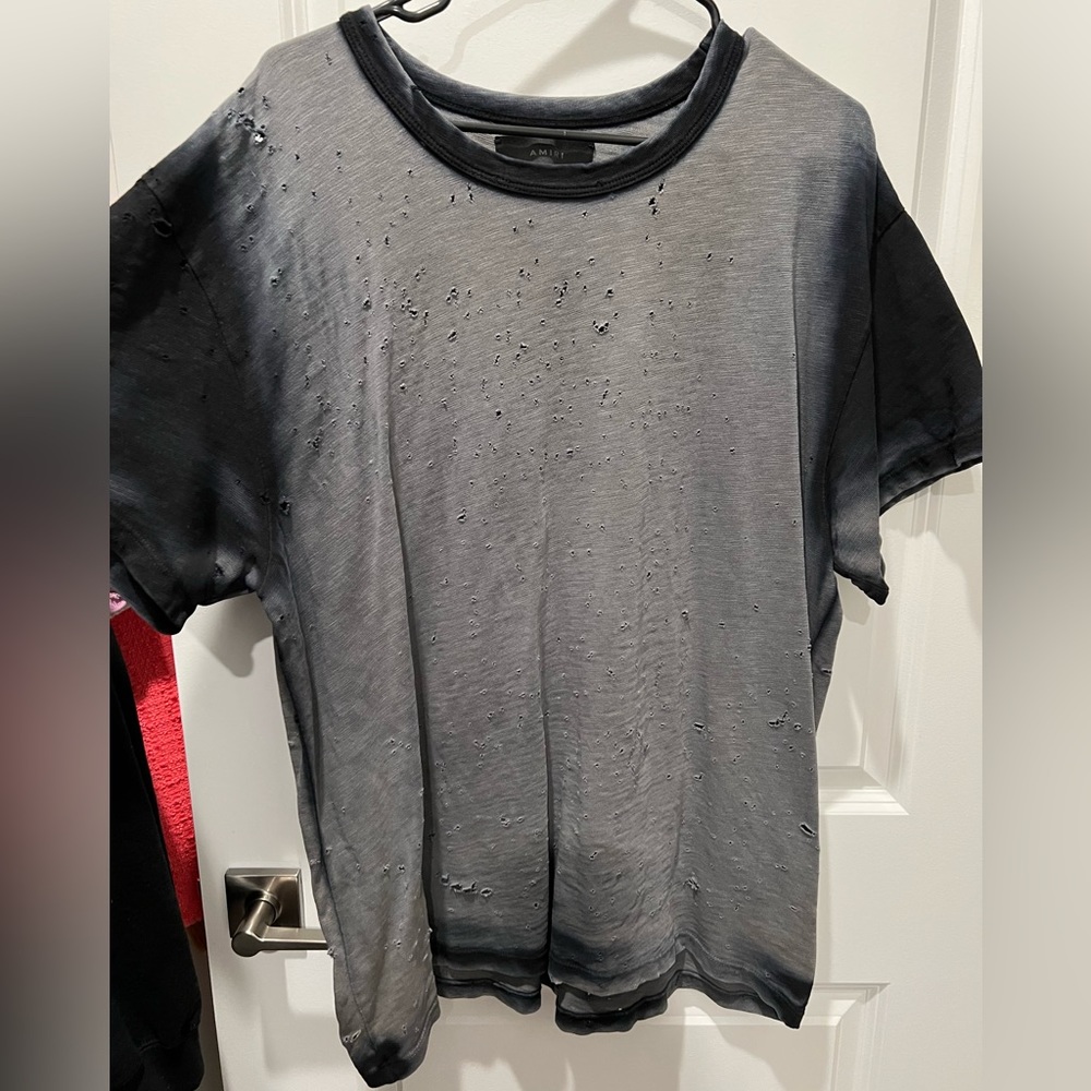 Amiri cut up shirt worn once for sale!